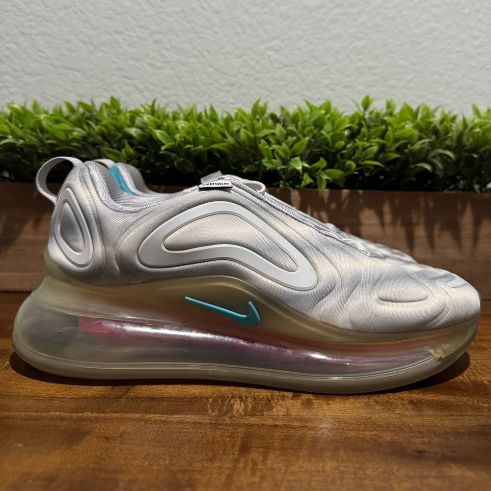 Nike Air Max 720 GS “Geology” Grey Red Teal AQ3196-010 Youth Size 6.5Y Women’s 8
